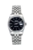 Rolex, Oyster Perpetual Datejust, ref. 16030, a stainless steel bracelet wristwatch, no. 9824394,