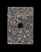 An early Victorian silver rectangular card case by Joseph Willmore, Birmingham 1838 (William IV duty