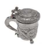 A late 17th century Danish silver miniature tankard by Jens Nielsen Bach, Copenhagen 1678, the