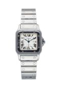 Cartier, Santos, ref. 2319, a stainless steel bracelet wristwatch, no. 594711CE, circa 2000,