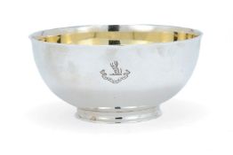 A scarce late George III Scottish silver hemispherical bowl retailed in Tobago, the bowl by George