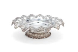 A William IV silver shaped circular low comport by J. Wrangham & William Moulson, London 1832,