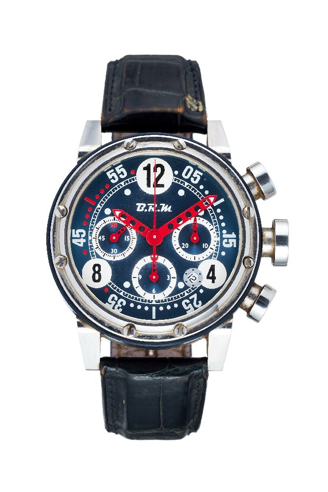 B.R.M (Bernard Richard Manufacture), V12, a stainless steel wristwatch, no. 0019D10, circa 2008,