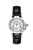 Cartier, Pasha de Cartier, ref. 3030 1, a stainless steel wristwatch, no. C053014, automatic