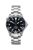 Omega, Seamaster, ref. 168 1640, a stainless steel bracelet wristwatch, circa 2000, automatic