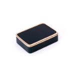 An Austro-Hungarian gold mounted bloodstone rectangular snuff box, 1824-66 Vienna 2nd standard,