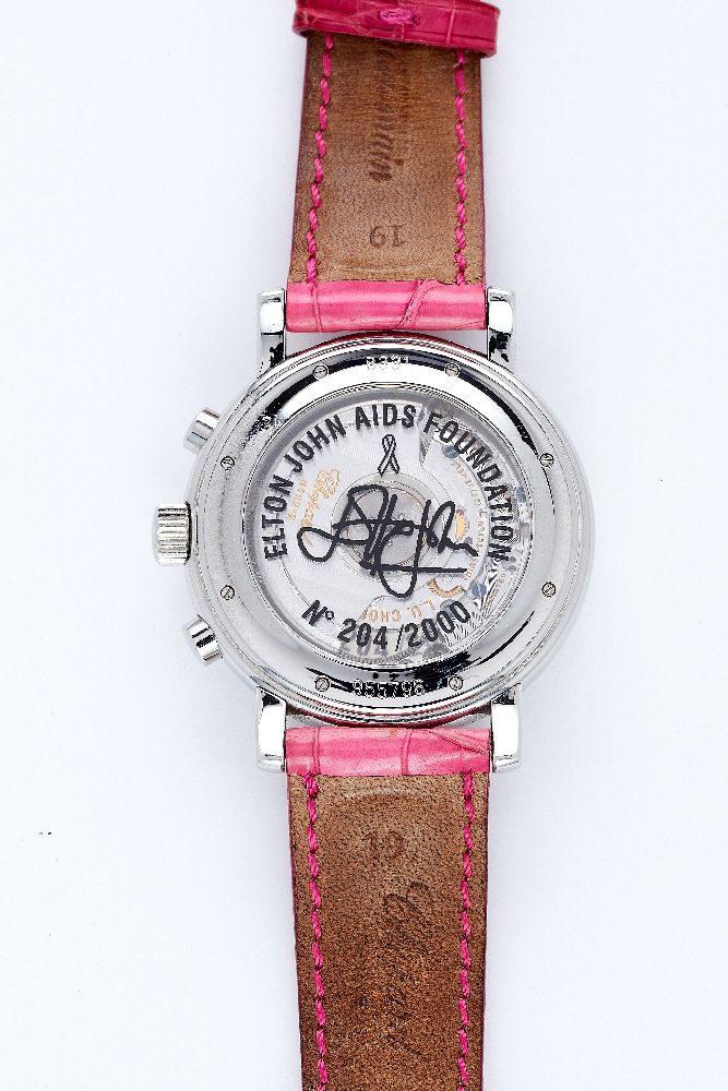 ϒ Chopard, Elton John Aids Foundation, ref. 8331, a limited edition stainless steel wristwatch, no. - Image 2 of 2