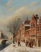 Jan Jacob Spohler (Dutch 1811-1866) Keizersgracht nr the Brouwersgracht, Amsterdam Oil on panel