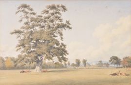 William Turner of Oxford (British 1789-1862) View near Whiteleaf Cross, Bucks Watercolour 21 x 32.