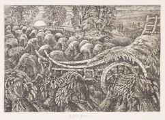 λ Robin Tanner (British 1904-1988) Harvest Etching Signed in pencil Image