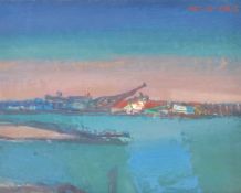 λ Alfred Cohen (British/American 1920-2001) Dusk Sky over Wells Oil on canvas board Signed