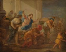 French School (18th century) after Luca Giordano A sketch for Christ driving the moneychangers