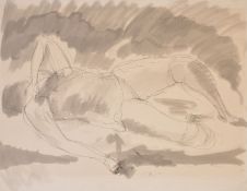 λ Andre Dunoyer de Segonzac (French 1884-1974) Jeune femme etendue Pen, ink and wash