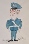 λ Gerald Scarfe (British b.1936) Portrait of an RAF Officer (Ken Adams Esq.)
