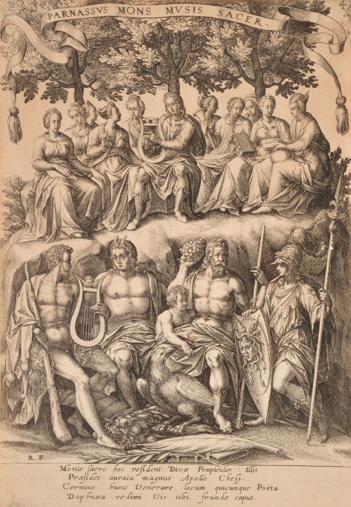Robert Boissard (1570-1603) The Gods of Parnassus Together with three related individual portraits - Image 2 of 7