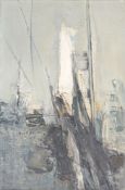 λ Claude Garanjoud (French 1926-2005) Boats in Harbour Mouth Oil on canvas Signed