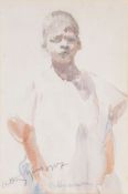 λ Anthony Gross (British 1905-1984) Arab Boy Pencil and watercolour Indistinctly inscribed