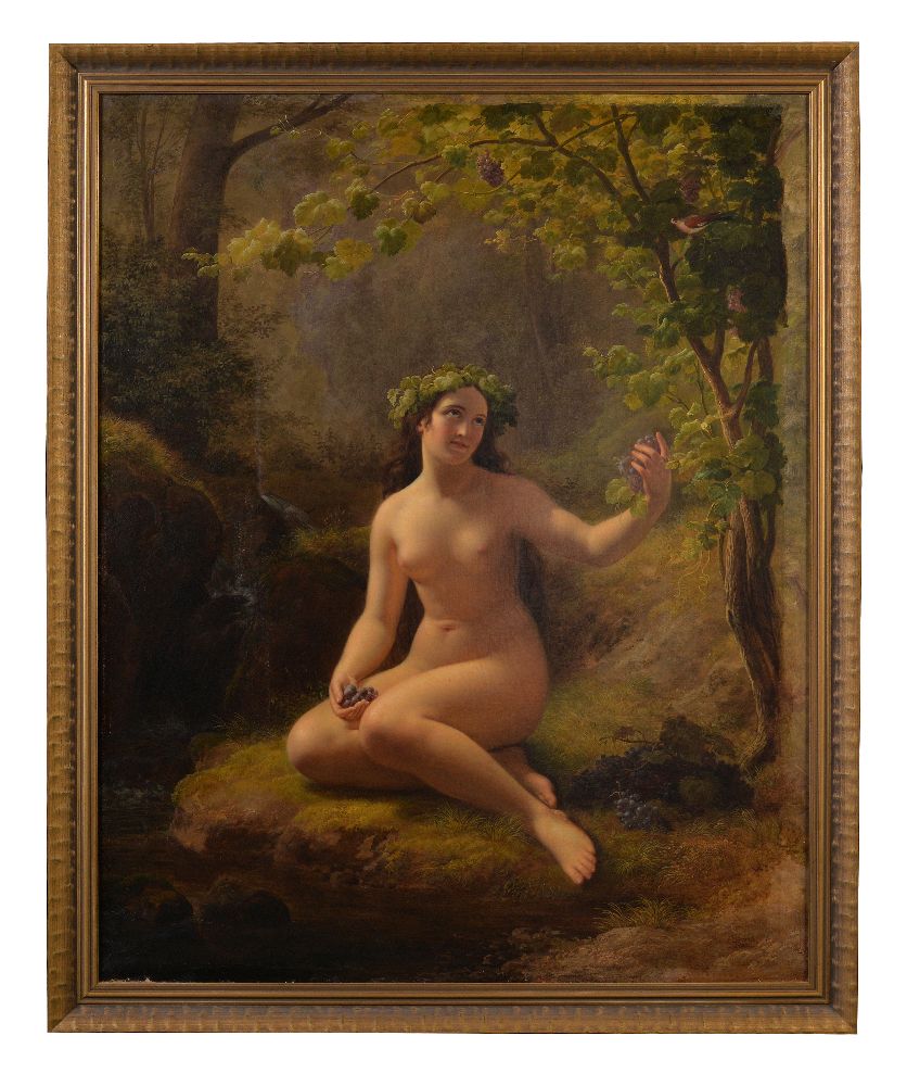 Frederik Ludvig Storch (Danish 1805-1883) Nude picking fruit - Image 2 of 3