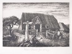 λ Robin Tanner (British 1904-1988) Wiltshire Roadmaker Etching Signed in pencil