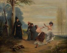 After Emile Antoine Bayard The Duel A pair Oil on canvas Each 66 x 82cm (26 x 32 1/4in.) (2)