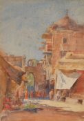 Hercules Brabazon Brabazon (British 1821-1906) Cairo Street Scene within the Old City Gate