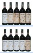 2003 Barolo, Falletto, Bruno Giacosa Five damaged labels 9x75cl 2001 Barolo, Falletto, Bruno Giacosa