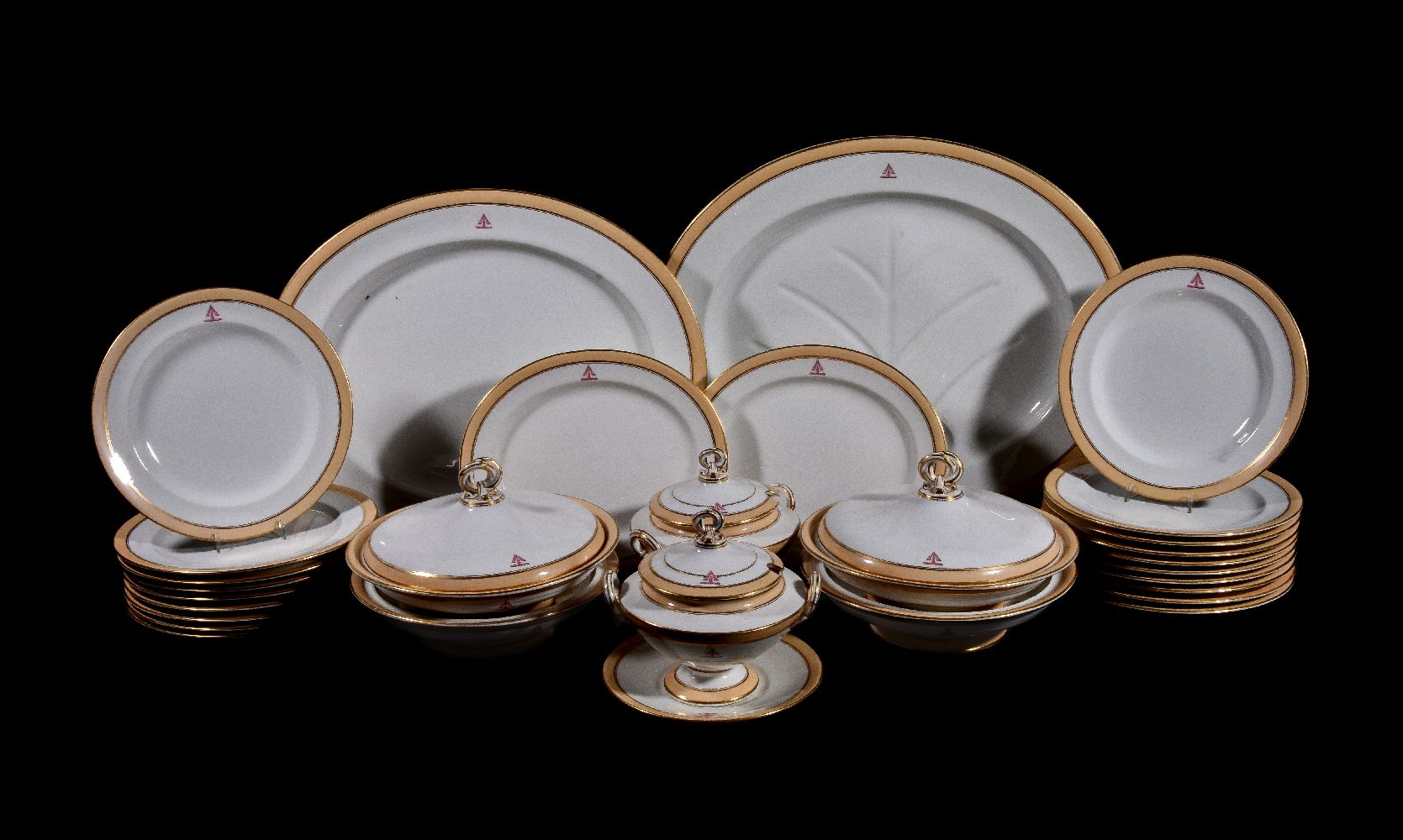 A Royal Worcester crested part dinner service, third quarter 19th century, comprising: twenty-four - Image 2 of 4