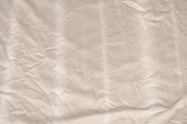 Three pairs of cream curtains, each matching pair approximately 100cm wide, 250cm drop, together