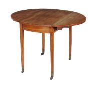 ϒ A George III mahogany, satinwood, and rosewood banded Pembroke table, late 18th century