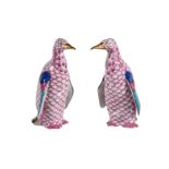 A pair of modern Herend models of penguins, blue printed, painted and impressed marks, 12cm high