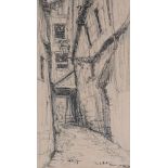 λ Anthony Gross (British 1905 - 1984) Rue de Brutus, Rouen Ink and pencil Signed lower left