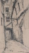 λ Anthony Gross (British 1905 - 1984) Rue de Brutus, Rouen Ink and pencil Signed lower left