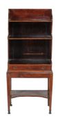 A Regency mahogany and line inlaid waterfall bookcase, circa 1815, 78cm high, 57cm wide, 31cm