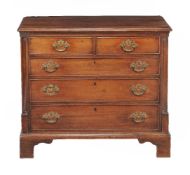 A George III mahogany chest of drawers, circa 1770, 84cm high, 93cm wide, 50cm deep