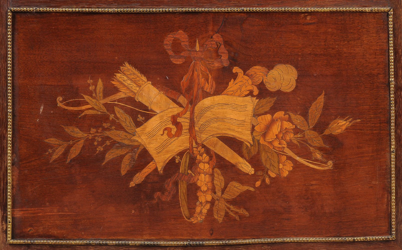 A mahogany, specimen marquetry and gilt metal mounted side cabinet, last quarter 19th century, - Image 5 of 5
