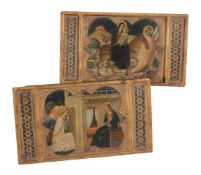 A pair of Italianate religious pictures, 19th century, painted in quattrocento style, depicting