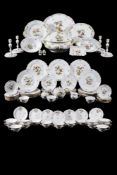 A modern Herend ‘Rothschild Birds’ pattern part dinner service, comprising; thirteen 10 ½ inch