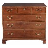 A George III mahogany chest of drawers, circa 1780, 97cm high, 110cm wide, 53cm deep