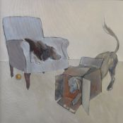 λ Tom Homewood (British b.1972) Two dogs playing Oil on canvas Signed and dated 08