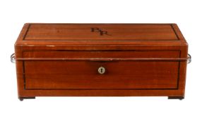 ϒ A walnut Cigar Humidor by Alfred Dunhill of London, 1930's, of rectangular form