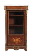 A mahogany, specimen marquetry and gilt metal mounted side cabinet, last quarter 19th century,