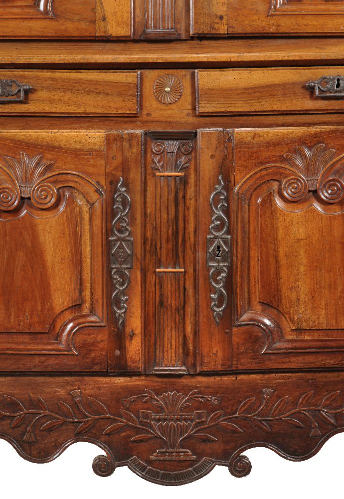A French walnut cupboard or buffet du corps, mid 18th century - Image 2 of 3