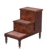 A George IV mahogany library step commode, circa 1825, 68cm high, 45cm wide, 75cm deep