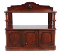 A Victorian mahogany buffet, circa 1870, 120cm high, 138cm wide, 53cm deep