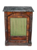 ϒ A Regency rosewood and green marble mounted cabinet, circa 1820