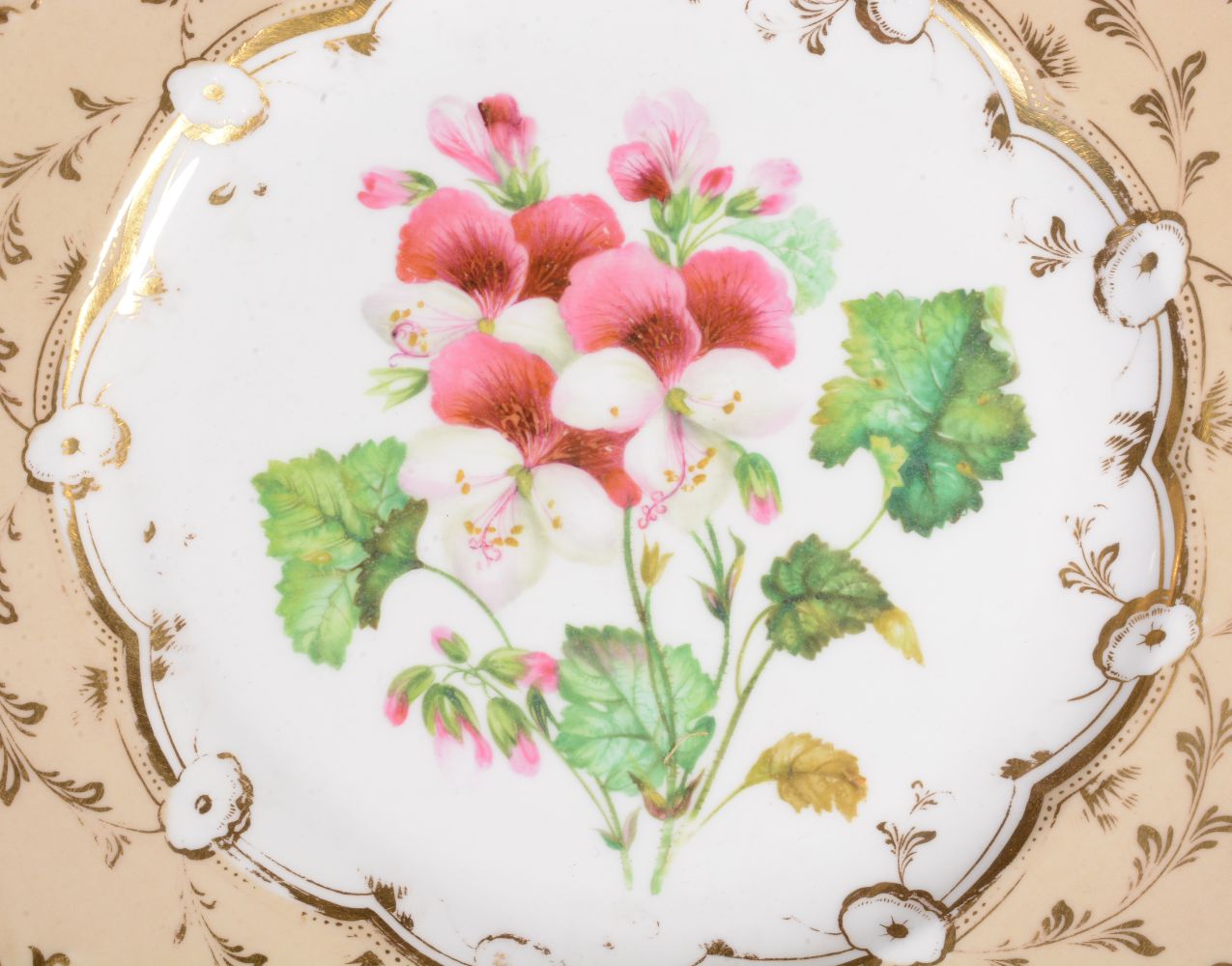 A Ridgway porcelain rococo revival part dessert service, mid 19th century, painted with landscape - Image 11 of 20