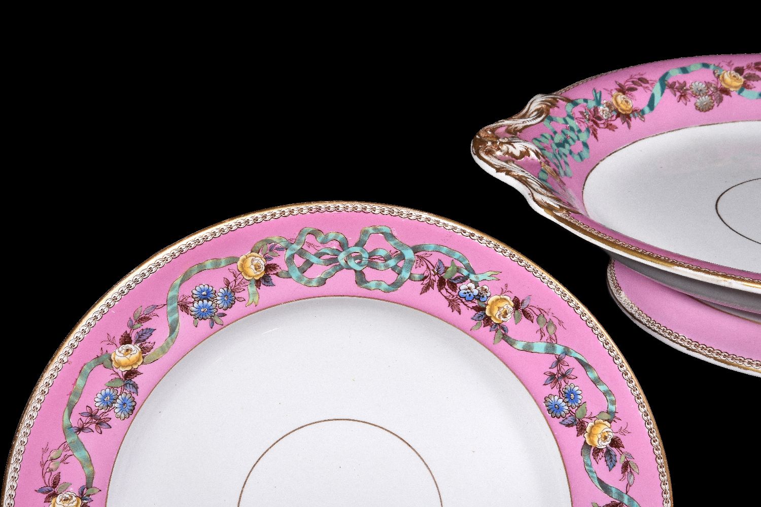 A Copeland Spode pottery part dinner service, third quarter 19th century, printed and painted in - Image 3 of 3