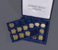 Marshall Islands, set of twenty coins 1991 depicting World War Two aircraft, comprising cupro-nickel