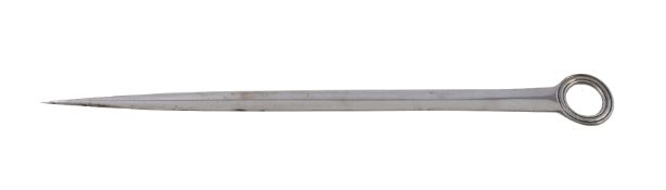 A George III silver meat skewer by Richard Crossley, London 1797, 28cm (11in) long, 84g (2.7 oz)