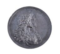 James II, Spanish Wreck Recovered 1687, silver medal by G Bower, conjoined busts of James II and